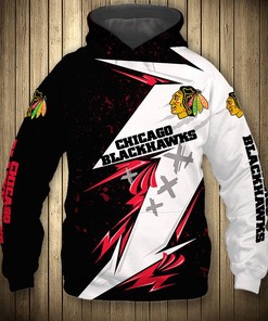 Thunder Themed Chicago Blackhawks Pullover Hoodie - Perfect Gifts For Fans