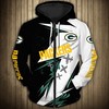 Thunderous Green Bay Packers 3D Zip Hoodie With Graphic Prints For Fans