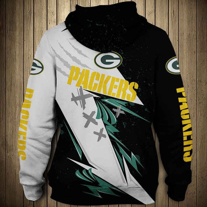 Thunderous Green Bay Packers 3D Zip Hoodie With Graphic Prints For Fans