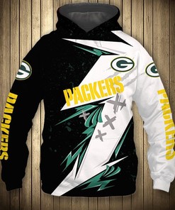 Thunderous Green Bay Packers 3D Zip Hoodie With Graphic Prints For Fans
