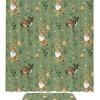 Tiger Deer Animal Print Shower Curtain and Mat Set for Bathroom