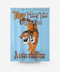 Tiger Muay Thai Assassin Wear Shower Curtain For Bathroom