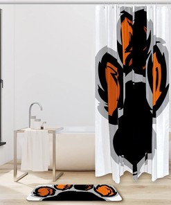 Tiger Paw Waterproof Shower Curtain for Wild Bathroom Decor