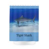 Tiger Shark Printed Shower Curtain - Oceanic Bathroom Decor 