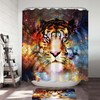 Tiger Shower Curtain For Wild Animal Bathroom Decor