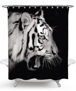 Tiger Shower Curtain for Roaring Bathroom Decor