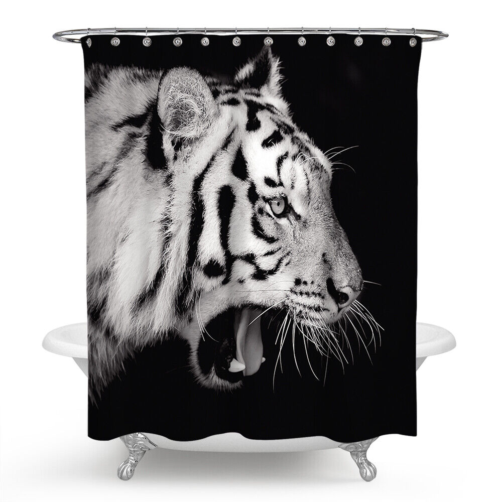 Tiger Shower Curtain for Roaring Bathroom Decor
