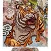 Tiger and Butterfly Waterproof Fabric Shower Curtain