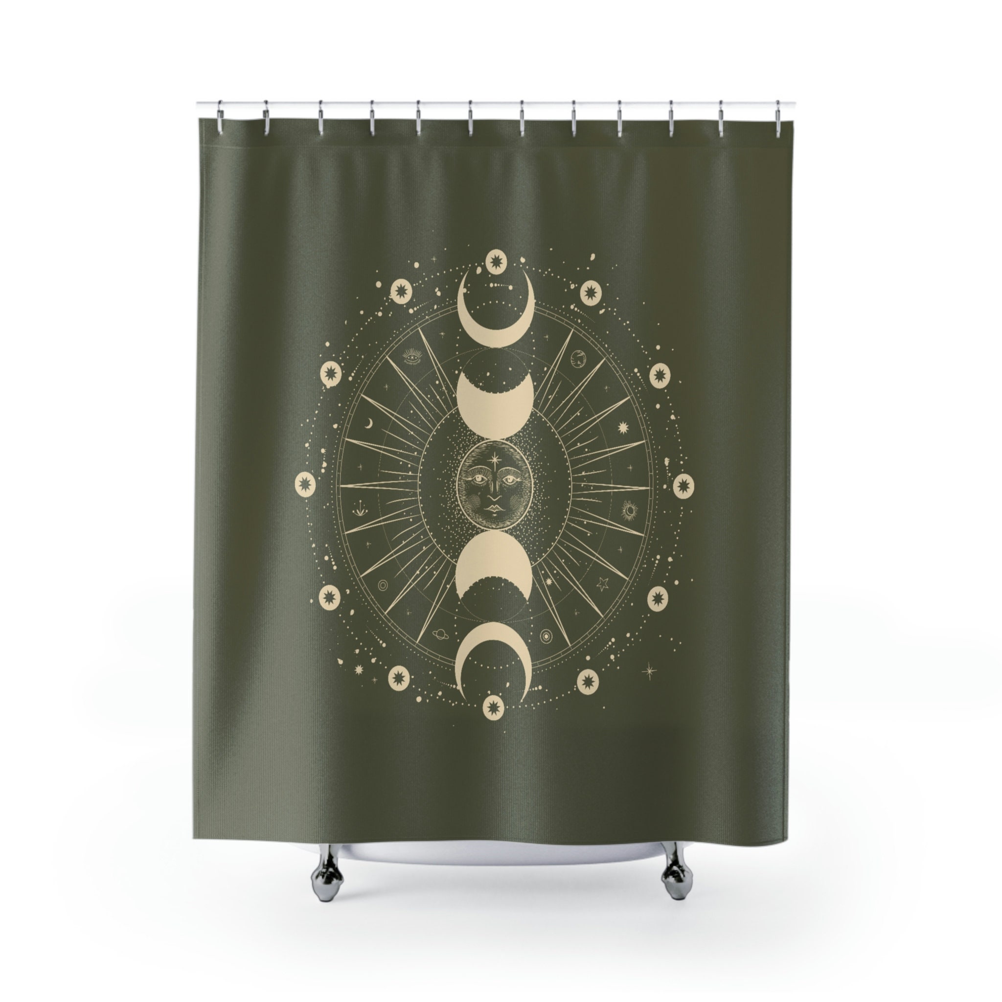 Tiger and Prince Tattoo Print Shower Curtain for Bathroom