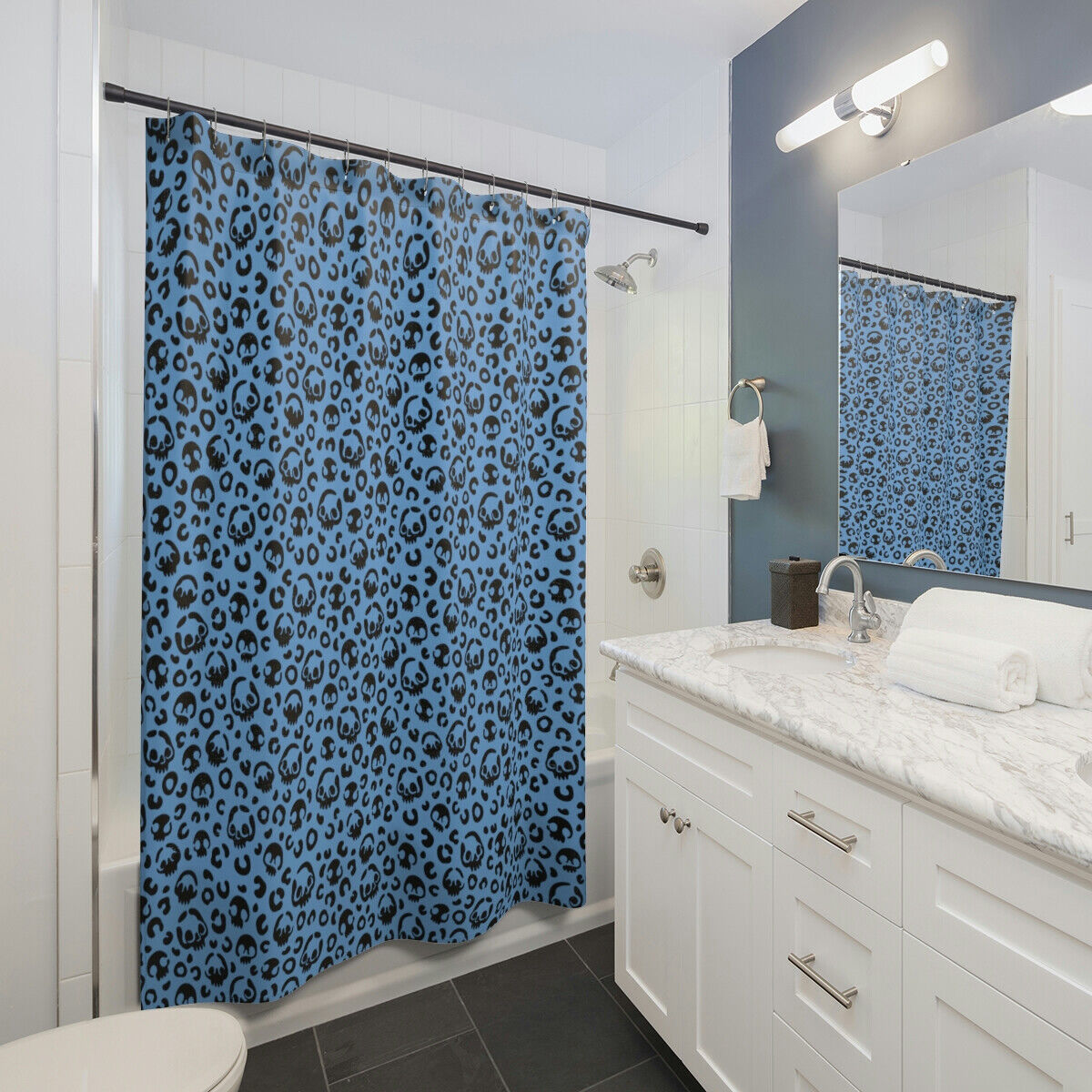 Timeless Leopard Print Shower Curtain, Classic Bathroom Decor
