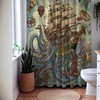 Timeless Voyage Nautical Shower Curtain, perfect Housewarming Gift with Ocean Octopus and Sailboat Theme 