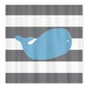 Titanium, Dusk Blue, and White Whale Shower Curtain for Luxurious Bathroom Decor 