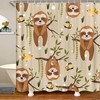 Toddler Cute Sloth Shower Curtain Cartoon Funny Animals Bath Curtain for Boys Girls Nature Waterproof Shower Curtain