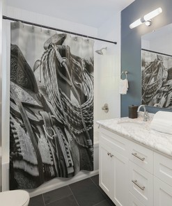 Tools of Trade Bath Shower Curtain, Waterproof Fabric Bathroom Decor