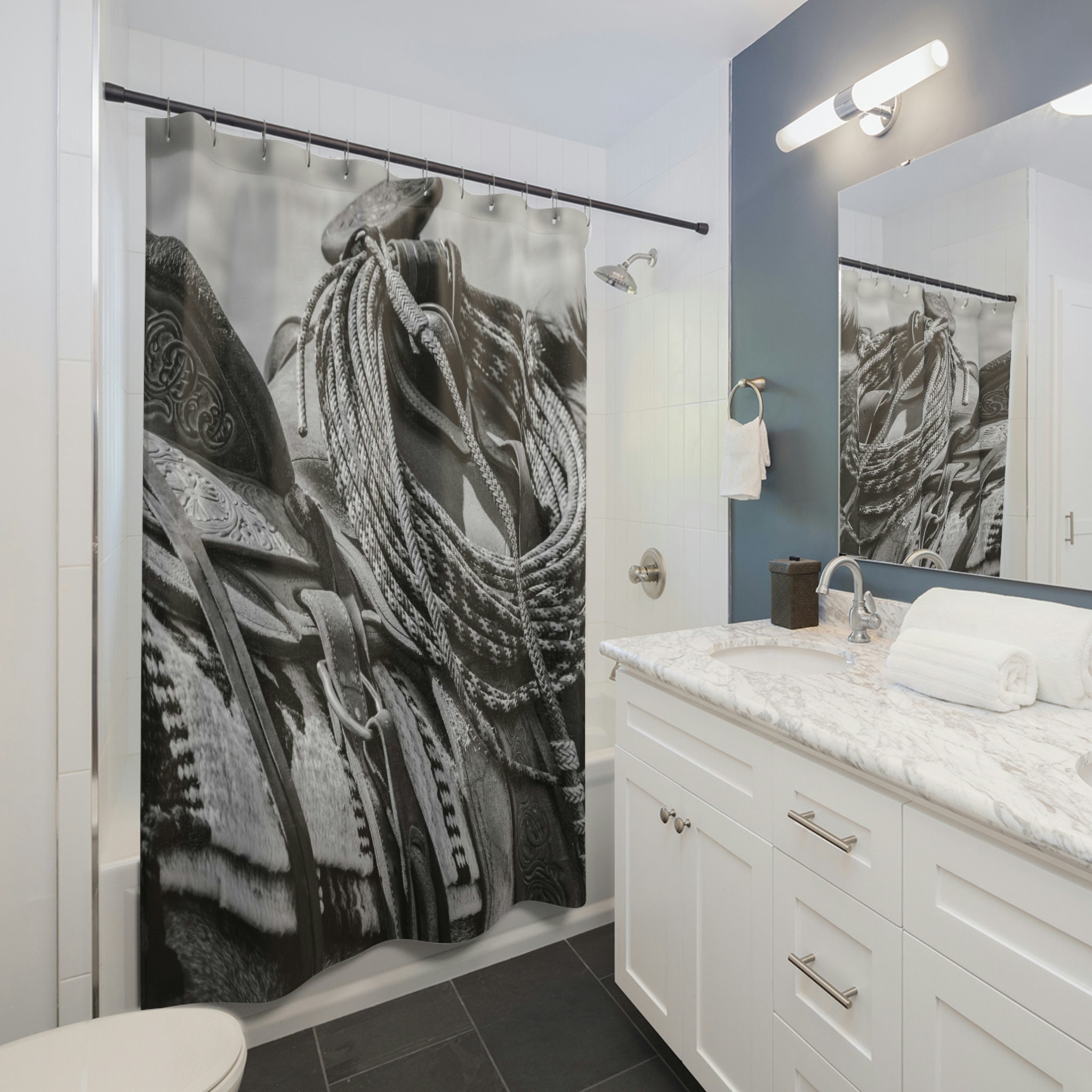 Tools of Trade Bath Shower Curtain, Waterproof Fabric Bathroom Decor