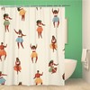 Topyee Hawaii Dance Girls Playing Ukulele and Dancing Hulaes Shower Curtain for a Tropical Bathroom