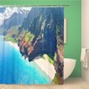 Topyee Na Pali Coast Kauai Island Hawaiies Shower Curtain - Waterproof Bathroom Decor with Scenic Hawaiian Theme