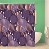 Topyee Rose Gold and Purple Floral Abstract Elegant Geometryes Shower Curtain for Sleek Bathroom Decor