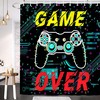 Torich Colorful Gamer Shower Curtain with Boys Games Bath Curtain, Novelty Gaming Controller for a Fun Bathroom 