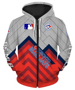 Toronto Blue Jays All Over Print Baseball 3D Zip Hoodie For Fans