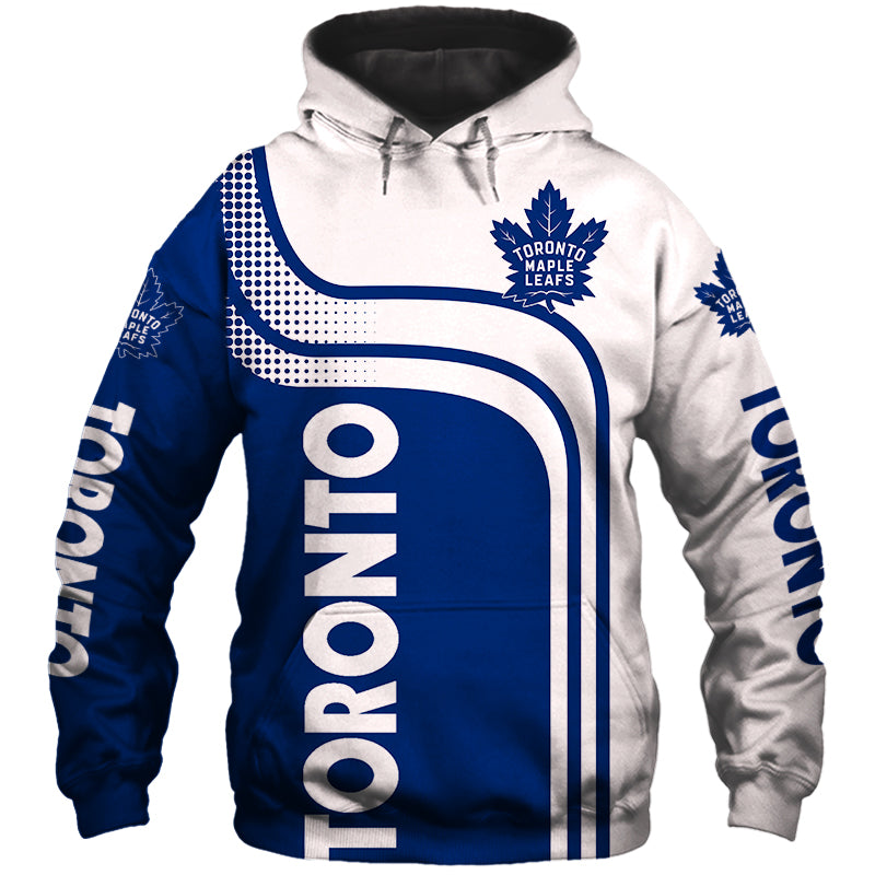 Toronto Maple Leafs All Over Print Zip Up Hoodie With Hooded Long Sleeve For Fans