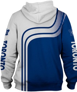 Toronto Maple Leafs All Over Print Zip Up Hoodie With Hooded Long Sleeve For Fans
