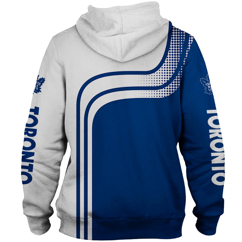 Toronto Maple Leafs All Over Print Zip Up Hoodie With Hooded Long Sleeve For Fans