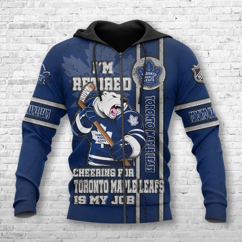 Toronto Maple Leafs I'M Retired All Over Print 3D Hoodie For Fans