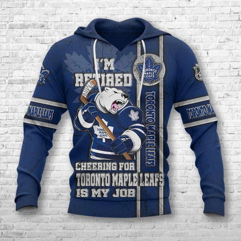 Toronto Maple Leafs I'M Retired All Over Print 3D Hoodie For Fans