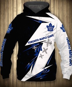 Toronto Maple Leafs Thunder Design All Over Print 3D Pullover Nhl Hoodie