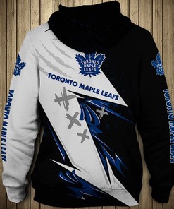 Toronto Maple Leafs Thunder Design All Over Print 3D Pullover Nhl Hoodie