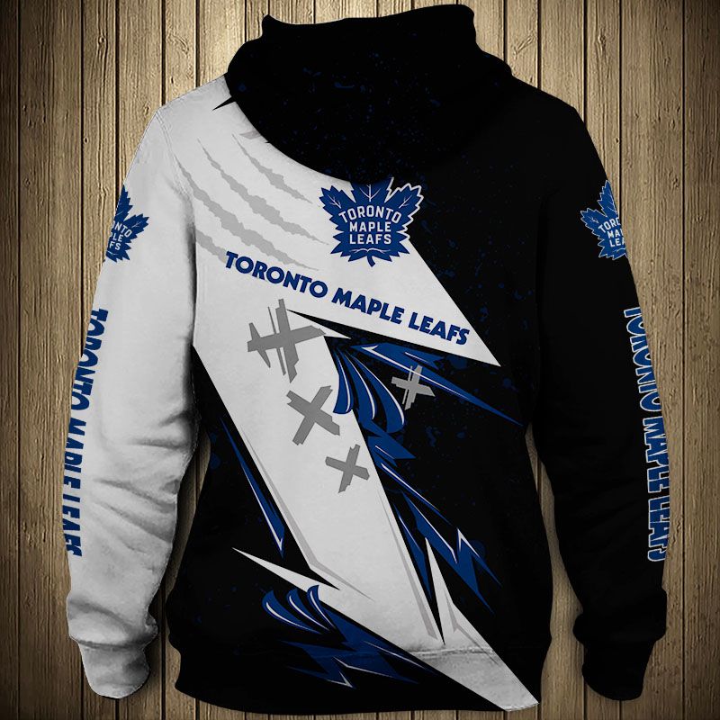 Toronto Maple Leafs Thunder Design All Over Print 3D Pullover Nhl Hoodie