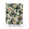 Toucans Botanical Shower Curtain for Nature-Inspired Bathroom Decor