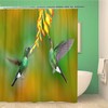 Tourmaline Sun Angel Flying Hummingbirds Shower Curtain In Action Scene