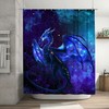 Tourrest Cool Galaxy Dragon Shower Curtain - Waterproof Bathroom Decor with Fantasy Animal Theme