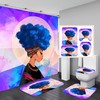 Traditional African American Women Shower Curtain - Printed Bathroom Decor Set