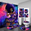 Traditional African American Women Shower Curtain - Waterproof Bathroom Decor with African Theme