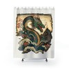 Traditional Japanese Art Drache Duschvorhang Shower Curtain For A Serene Bathroom