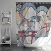 Traditional Japanese Print Shower Curtain - Waterproof Bathroom Decor with Asian Landscape and Nature Theme