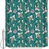 Traditional Japanese Style Koi Fish Lotus Flowers Shower Curtain - Artistic Bathroom Decor