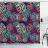 Traditional Springtime Garden Leaves Shower Curtain, Modern Floral Ornate Petals Cloth Fabric Bathroom Decors