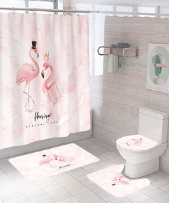 Tranquil Flamingo Shower Curtain For A Serene Bathroom