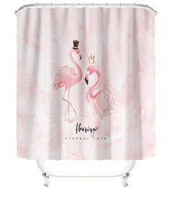 Tranquil Flamingo Shower Curtain For A Serene Bathroom
