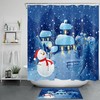 Tranquil Snowflake Town Shower Curtain For Peaceful Winter Bathroom Decor