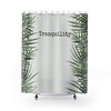 Tranquility Shower Curtain - Minimalist Mindfulness Tropical Decor - Waterproof Bathroom Decor with Calming Theme