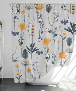 Transform Your Bathroom Into A Cozy Space With A Christmas Gift - Floral Vibe Shower Curtain