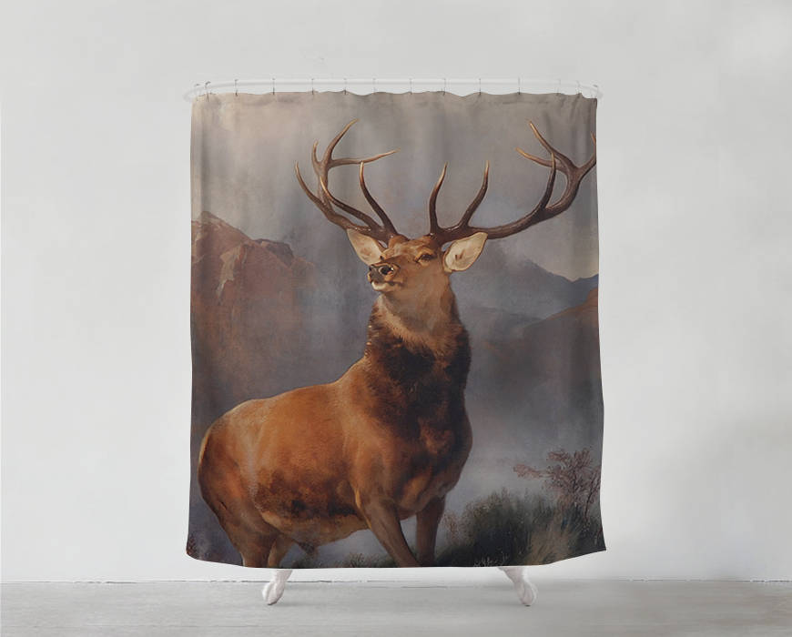 Transform Your Bathroom into an Art Gallery with Monarch of the Glen Shower Curtain