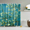 Transform Your Bathroom with This Green Leaves and Palm Cactus Shower Curtain 