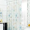 Translucent Sea Shell Shower Curtain Waterproof Modern Fabric for a Chic Bathroom Decor