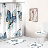 Travel Inspired Butterfly Shower Curtain - Perfect For Travelers' Bathroom Decor